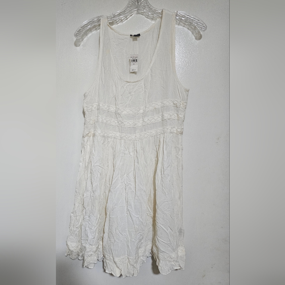 NWT Aerie Boho Ivory Slip Dress Sleeveless Size S,